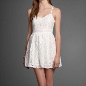 Abercrombie & fitch lacey white mini dress